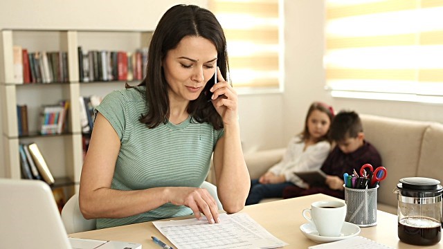 Employee working from home