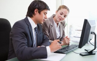Employees working