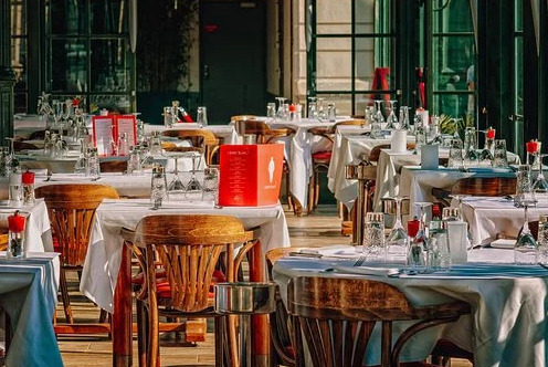 Inside a small business restaurant space