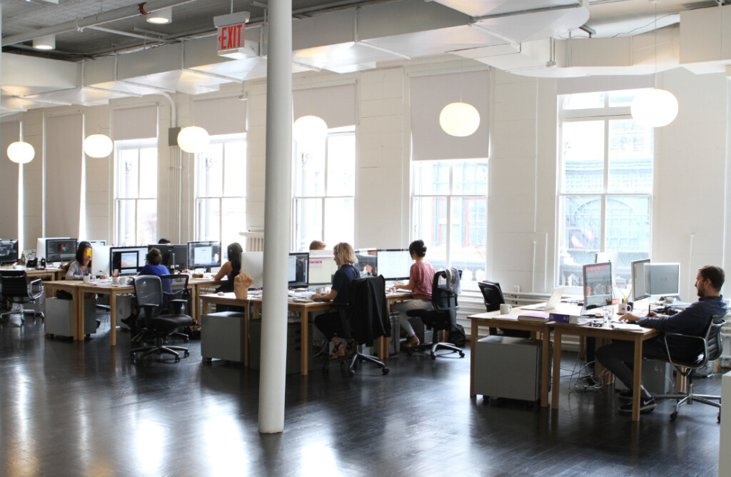 Employees at work