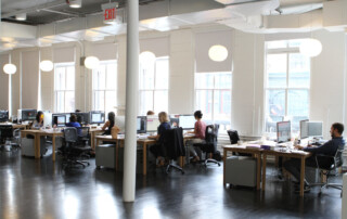 Employees at work