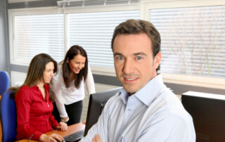 Manager and staff