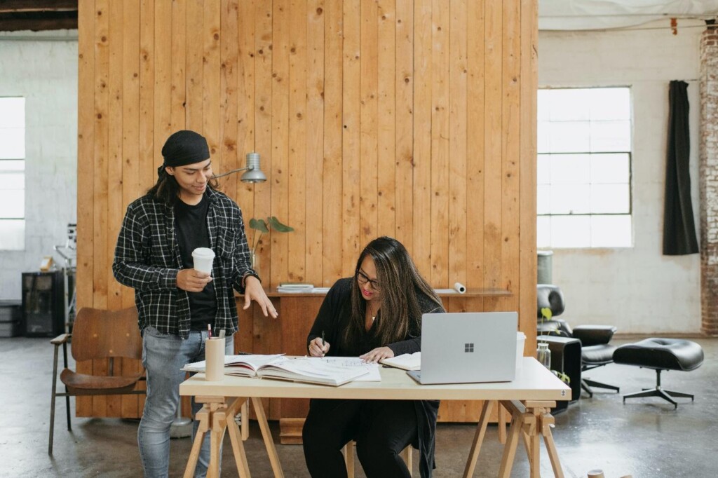 A Manager Overseeing a Team Member’s Work