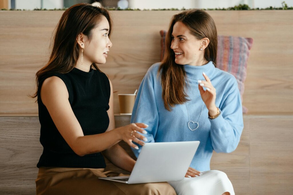 Two Businesswoman Talking