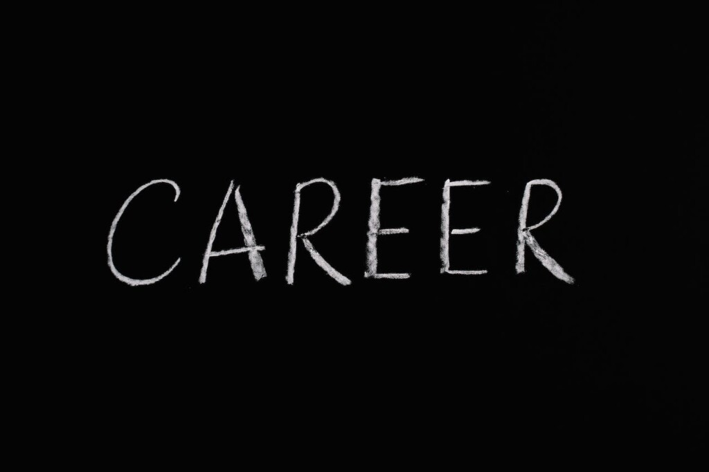 The Word “Career” Written with Chalk