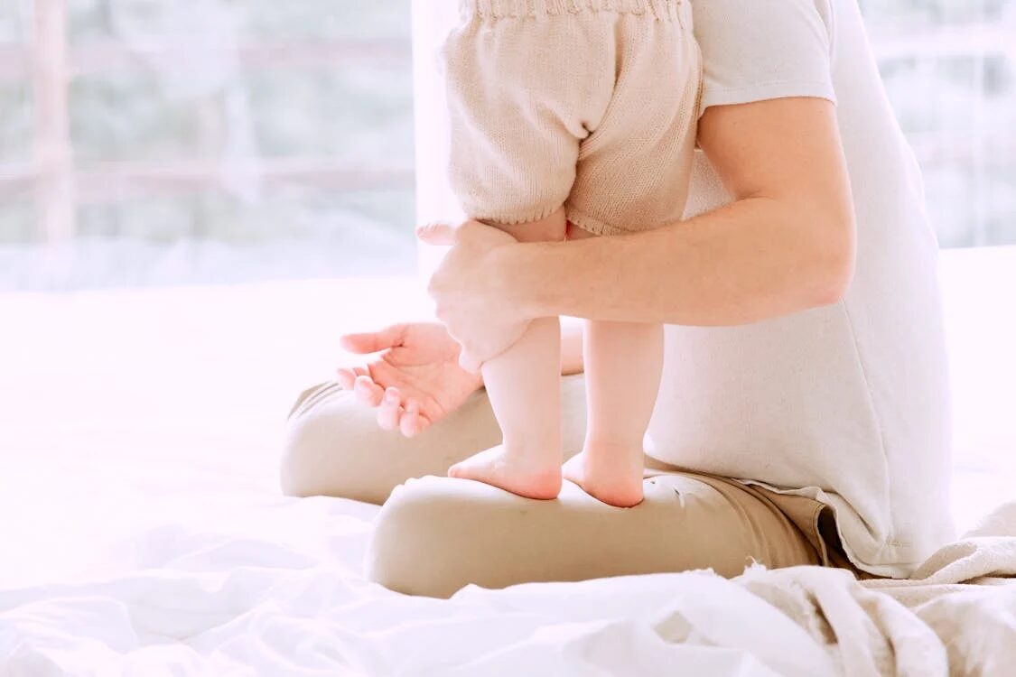 A parent enjoying paid parental leave